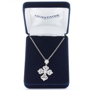 Montana Silversmiths Dazzling Filigree Cross Necklace (NC3647)